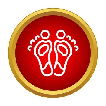 Human footprints icon showcasing personal path and progress 스톡 일러스트