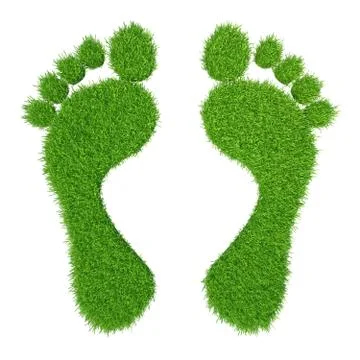 Human footprints Illustrazione stock