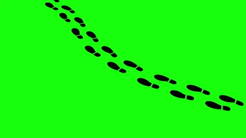 Human footprints, Step footprints paths,... | Stock Video | Pond5