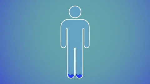 Human frame is waterless, then level of wather goes up empowering the human body Stock Footage 129636599