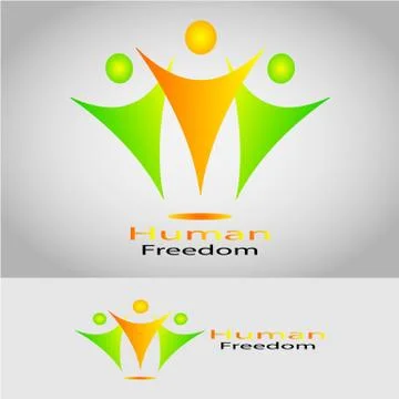 HUMAN FREEDOM LOGO 2 Stock Illustration