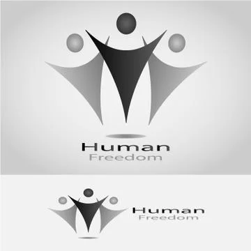HUMAN FREEDOM LOGO 5 Stock Illustration