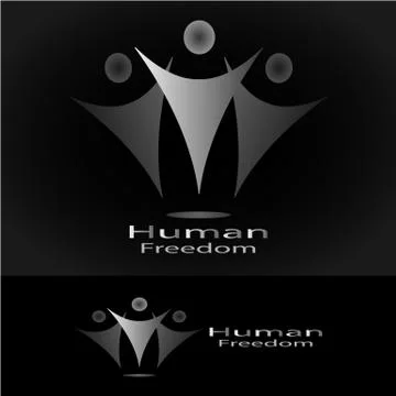 HUMAN FREEDOM LOGO 6 Stock Illustration