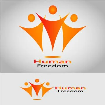 HUMAN FREEDOM LOGO Stock Illustration