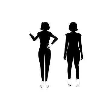 Human full body icon illustrations Stock Illustration