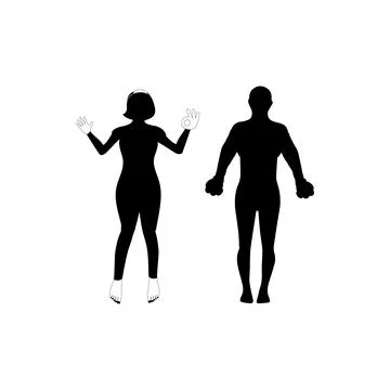 Human full body icon illustrations Stock Illustration