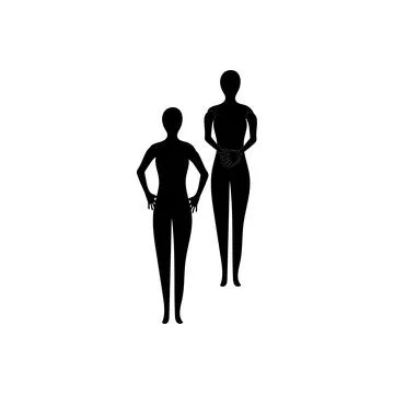 Human full body icon illustrations Stock Illustration