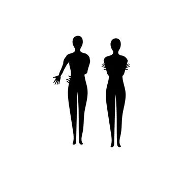 Human full body icon illustrations Stock Illustration