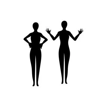 Human full body icon illustrations Stock Illustration