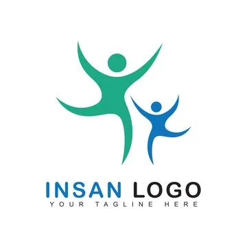 Human fun logo. Stock Illustration