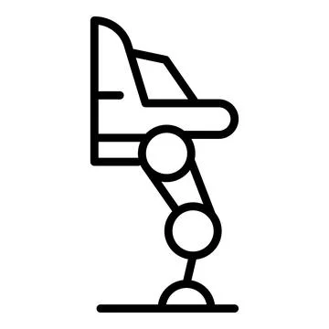 Human future exoskeleton icon outline vector. Robot suit Stock Illustration