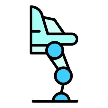 Human future exoskeleton icon vector flat Stock Illustration