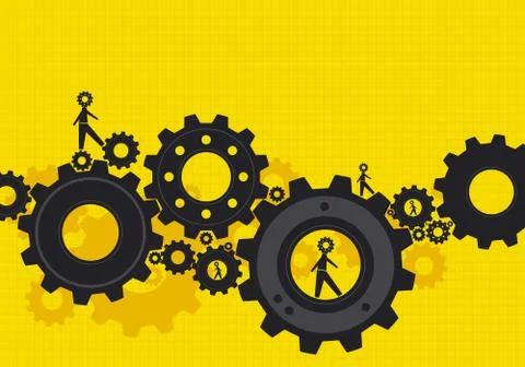 Human gear design Stock Illustration