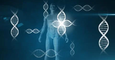Human genetic science biology interface Stock-Illustration