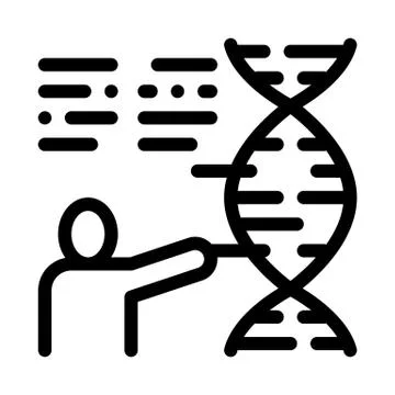 Human Genetics Research Biohacking Icon Vector Illustration Illustrazione stock