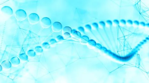 Human genome mapping research of human DNA double helix and genes in molecula Stock Illustration