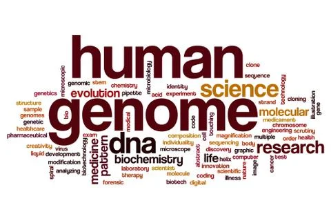 Human genome word cloud Stockillustratie