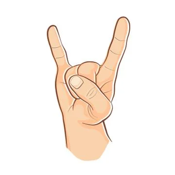 Human gesture isolated Stock Illustration