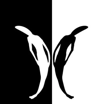 Human good and evil Stock Illustration