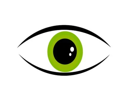 Human green eye. vector illustration Illustrazione stock