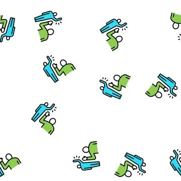 Human greeting vector seamless pattern Stock Illustration
