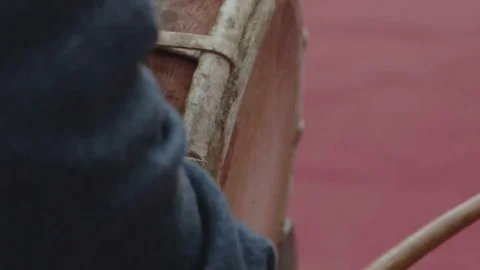Human hand beats the drum Stock Footage 73519226