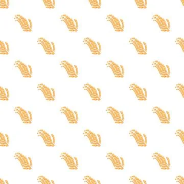 Human hand bone skeleton anatomy seamless pattern Stock Illustration