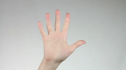 Human hand, compressed and decompressed palms. Video stock 60403561