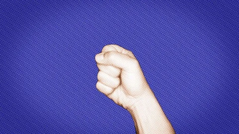 Human hand counting Who what where when why five Ws text animation Stock Footage 127965476