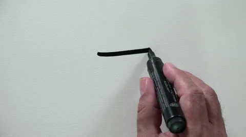 Human hand drawing gift package symbol with Black ink Video stock 54099769