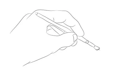 Human hand drawing lines, vector 스톡 일러스트
