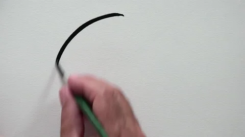 Human hand drawing sad smiley with Black ink Video stock 54098943