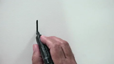 Human hand drawing YES-NO check boxes with Black ink Stock Footage 54099241