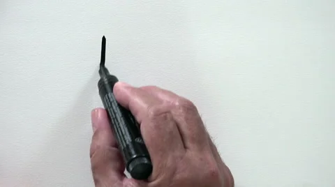 Human hand drawing YES-NO check boxes with Black ink 스톡 동영상 54099532