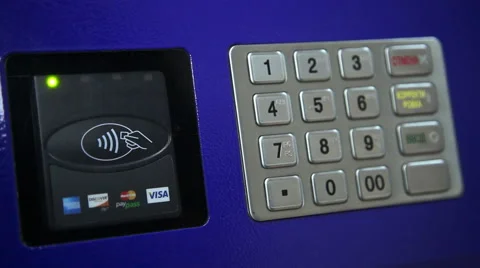 Human hand enter pin code on ATM Stock Footage 46936746