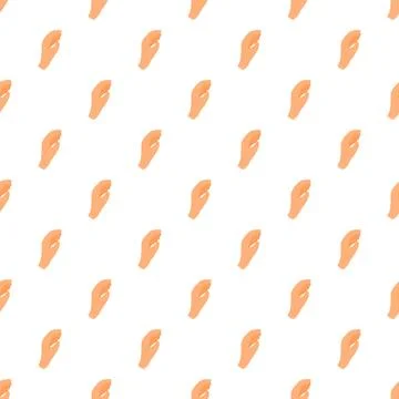 Human hand gesture pattern on white background Illustrazione stock