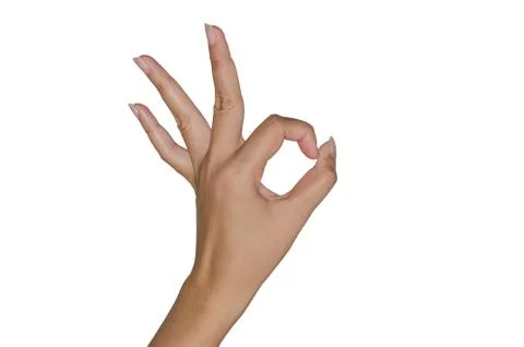 Human hand gesture.everything is allright. Stock-Fotos