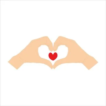 Human hand gestures isolated on a white background. Vector flat illustration of Stock Illustration