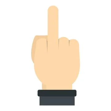 Human hand gesturing with middle finger icon Stock Illustration