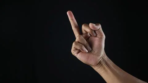 Human Hand Gesturing With Middle Finger On White Background Stock Photos