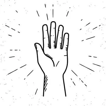 Human hand giving a high five Stock Illustration
