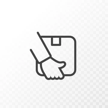 Human hand hold box or document paper case Stockillustratie