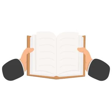 Human Hand holding book vector イラスト素材