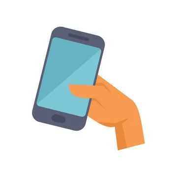 Human hand holding modern mobile phone with blank screen Stock Illustration