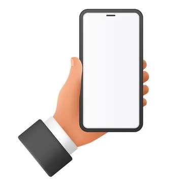 Human hand holding a smartphone Illustrazione stock