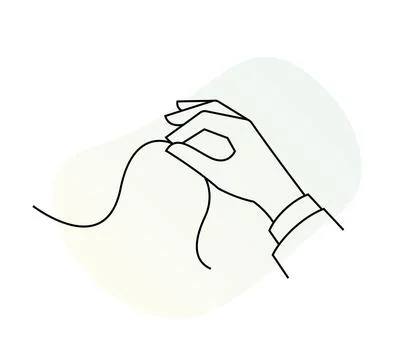 Human Hand - Holding String - Illustration Stock Illustration