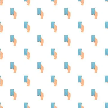 Human hand interacting with smartphone screen pattern Illustrazione stock