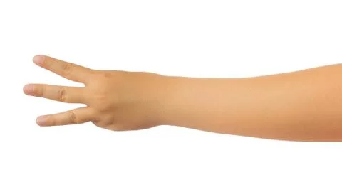 Human hand isolate on white background Stock Photos