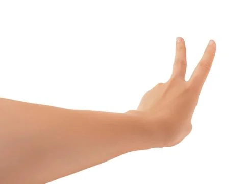 Human hand isolate on white background Stock Photos