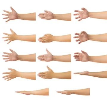 Human hand isolate on white background Stock Photos